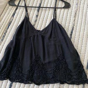 Low v cut laced tank